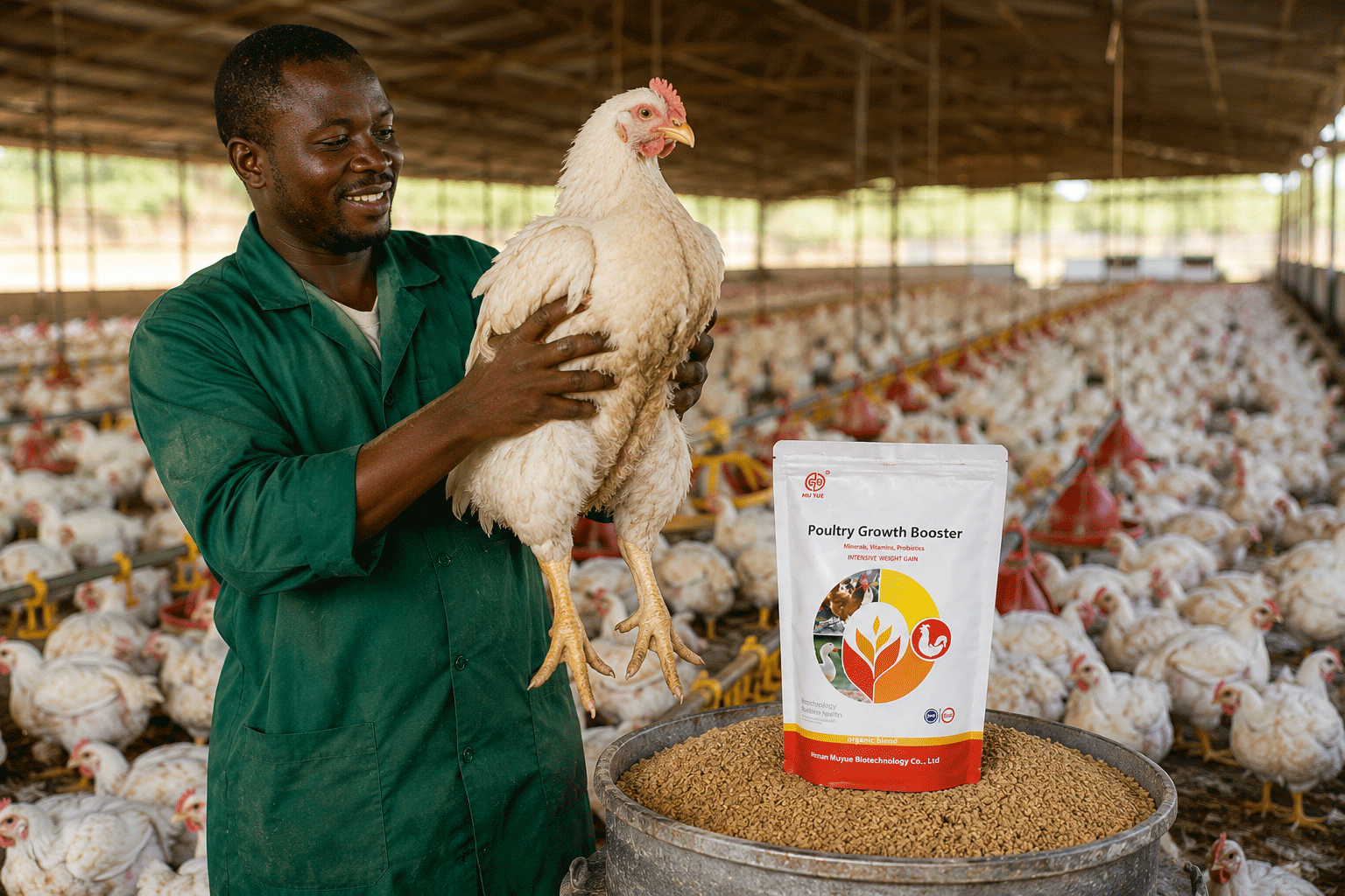 MUYUE BIO feed additives to boost broiler chicken growth in Nigeria